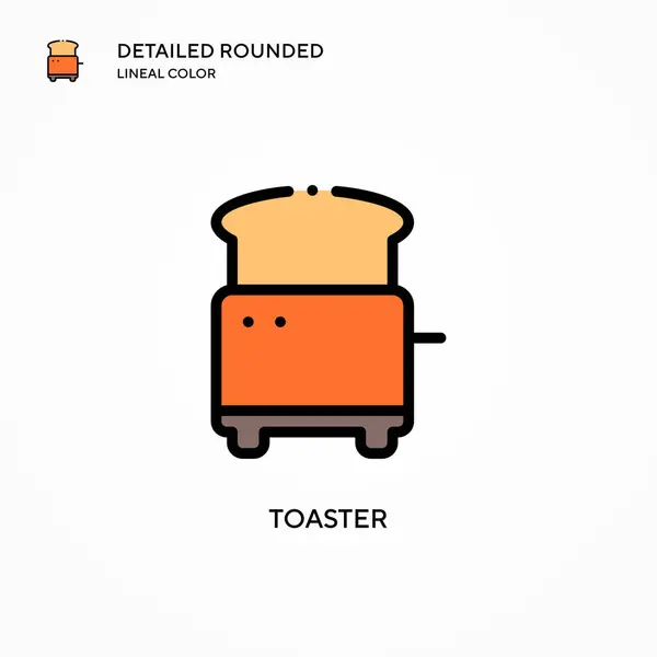 Toaster Vector Icon Modern Vector Illustration Concepts Easy Edit Customize — Stock Vector