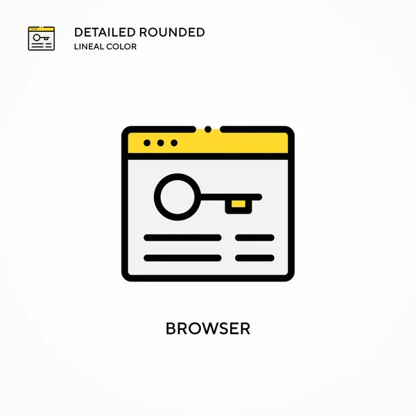Browser Vektor Symbol Moderne Konzepte Zur Vektorillustration Einfach Bearbeiten Und — Stockvektor
