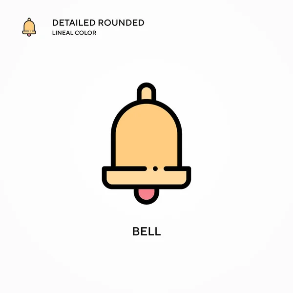 Ícone Vetorial Bell Conceitos Modernos Ilustração Vetorial Fácil Editar Personalizar —  Vetores de Stock