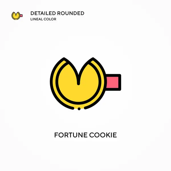 Fortune Cookie Vector Icono Conceptos Modernos Ilustración Vectorial Fácil Editar — Archivo Imágenes Vectoriales