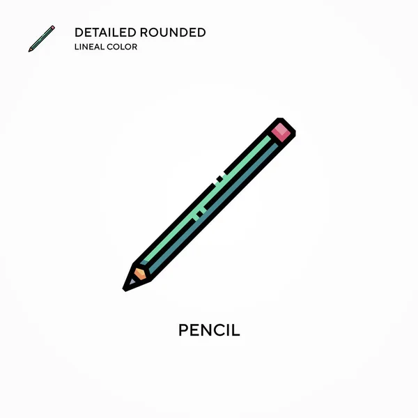 鉛筆ベクターのアイコン 現代のベクトル図の概念 編集とカスタマイズが簡単 — ストックベクタ