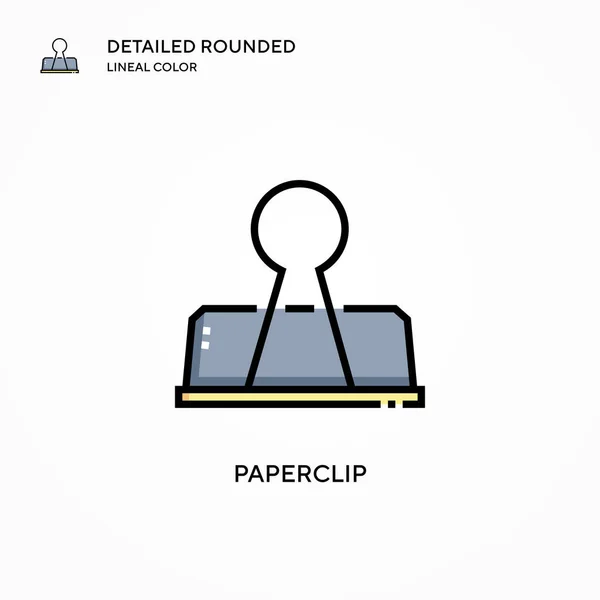 Paperclip Vector Icon Modern Vector Illustration Concepts Easy Edit Customize — Stock Vector