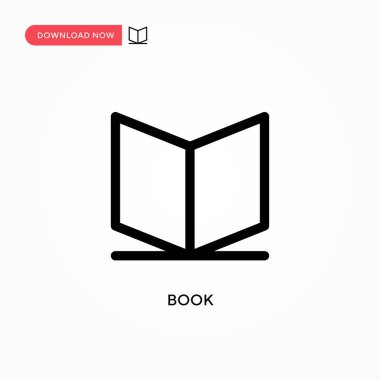 Kitap Basit vektör simgesi. Web sitesi veya mobil uygulama için modern, basit düz vektör çizimi