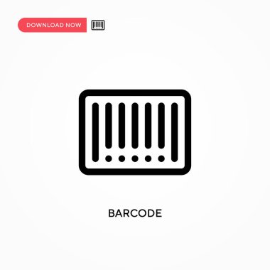 Barkod basit vektör simgesi. Web sitesi veya mobil uygulama için modern, basit düz vektör çizimi