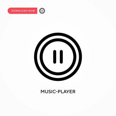 Müzik çalar Basit vektör simgesi. Web sitesi veya mobil uygulama için modern, basit düz vektör çizimi