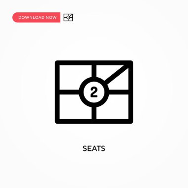 Koltuklar basit vektör simgesi. Web sitesi veya mobil uygulama için modern, basit düz vektör çizimi
