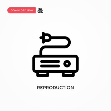Üreme basit vektör simgesi. Web sitesi veya mobil uygulama için modern, basit düz vektör çizimi