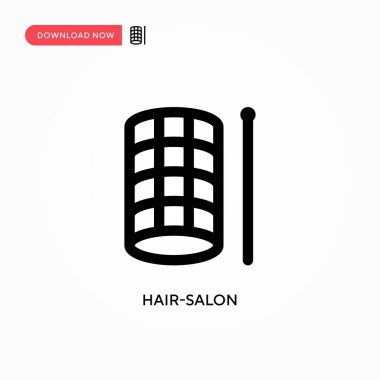 Kuaför salonu basit vektör ikonu. Web sitesi veya mobil uygulama için modern, basit düz vektör çizimi