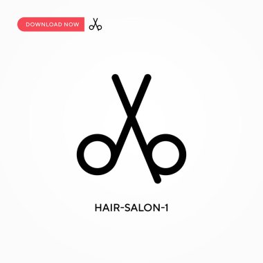 Kuaför salonu-1 Basit vektör simgesi. Web sitesi veya mobil uygulama için modern, basit düz vektör çizimi