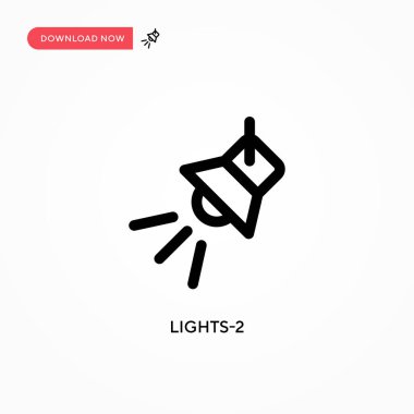 Lights-2 basit vektör simgesi. Web sitesi veya mobil uygulama için modern, basit düz vektör çizimi