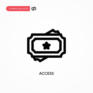 Basit vektör simgesine erişim. Web sitesi veya mobil uygulama için modern, basit düz vektör çizimi