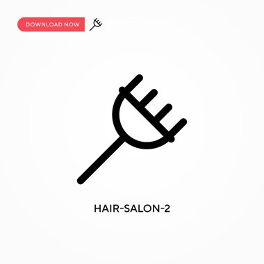 Kuaför salonu-2 basit vektör ikonu. Web sitesi veya mobil uygulama için modern, basit düz vektör çizimi