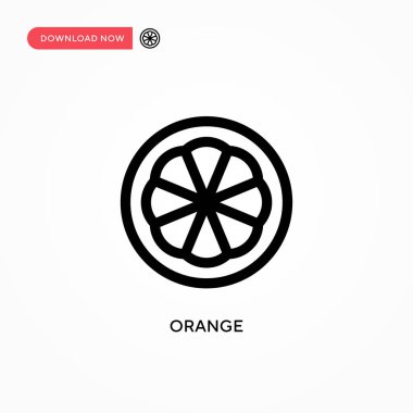 Turuncu Basit vektör simgesi. Web sitesi veya mobil uygulama için modern, basit düz vektör çizimi
