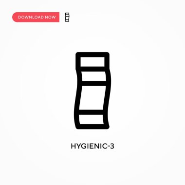 Hijyenik-3 basit vektör simgesi. Web sitesi veya mobil uygulama için modern, basit düz vektör çizimi