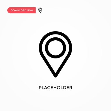 Yer Tutucu Basit vektör simgesi. Web sitesi veya mobil uygulama için modern, basit düz vektör çizimi