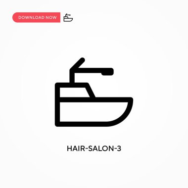 Kuaför salonu-3 Basit vektör simgesi. Web sitesi veya mobil uygulama için modern, basit düz vektör çizimi
