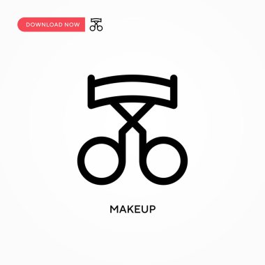 Makyaj Basit vektör simgesi. Web sitesi veya mobil uygulama için modern, basit düz vektör çizimi
