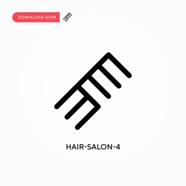 Kuaför salonu-4 Basit vektör simgesi. Web sitesi veya mobil uygulama için modern, basit düz vektör çizimi