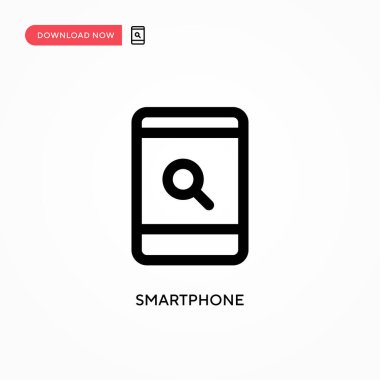 Akıllı telefon basit vektör simgesi. Web sitesi veya mobil uygulama için modern, basit düz vektör çizimi