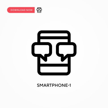 Akıllı Telefon-1 basit vektör simgesi. Web sitesi veya mobil uygulama için modern, basit düz vektör çizimi
