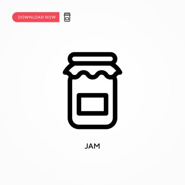 Jam Basit vektör simgesi. Web sitesi veya mobil uygulama için modern, basit düz vektör çizimi