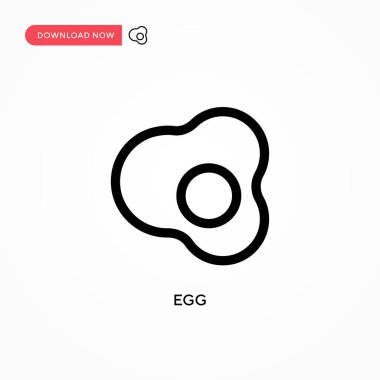 Basit yumurta vektör simgesi. Web sitesi veya mobil uygulama için modern, basit düz vektör çizimi