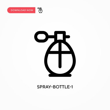 Sprey-şişe-1 basit vektör simgesi. Web sitesi veya mobil uygulama için modern, basit düz vektör çizimi