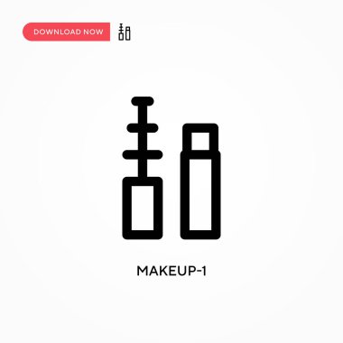 Makyaj 1 Basit vektör simgesi. Web sitesi veya mobil uygulama için modern, basit düz vektör çizimi