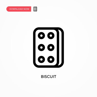 Bisküvi Basit vektör simgesi. Web sitesi veya mobil uygulama için modern, basit düz vektör çizimi