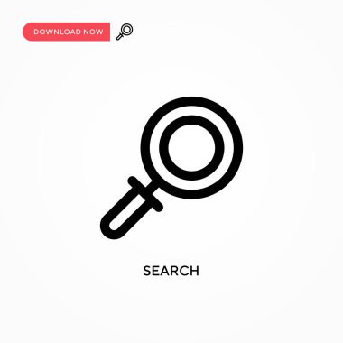 Basit vektör simgesini ara. Web sitesi veya mobil uygulama için modern, basit düz vektör çizimi