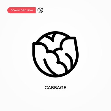 Lahana Basit vektör simgesi. Web sitesi veya mobil uygulama için modern, basit düz vektör çizimi