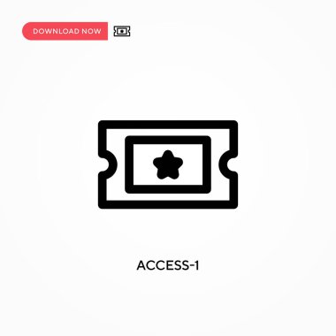 Erişim-1 basit vektör simgesi. Web sitesi veya mobil uygulama için modern, basit düz vektör çizimi