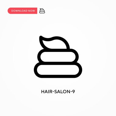 Kuaför salonu-9 Basit vektör simgesi. Web sitesi veya mobil uygulama için modern, basit düz vektör çizimi