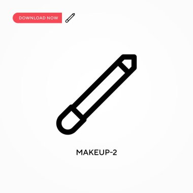 Makyaj 2 Basit vektör simgesi. Web sitesi veya mobil uygulama için modern, basit düz vektör çizimi
