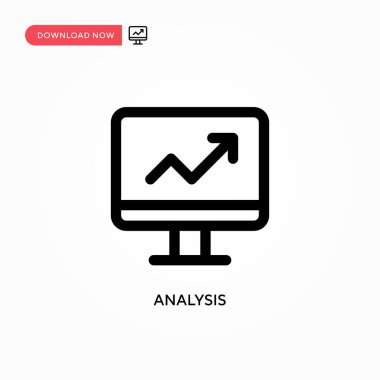 Analiz basit vektör simgesi. Web sitesi veya mobil uygulama için modern, basit düz vektör çizimi