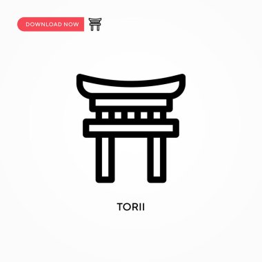 Torii Basit vektör simgesi. Web sitesi veya mobil uygulama için modern, basit düz vektör çizimi