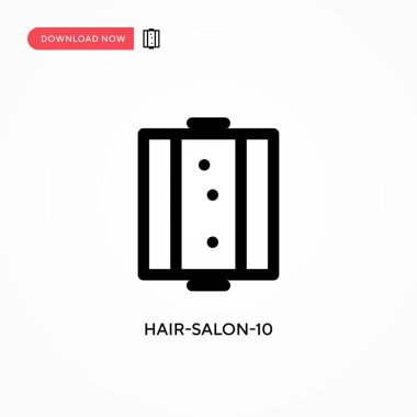 Kuaför salonu-10 Basit vektör simgesi. Web sitesi veya mobil uygulama için modern, basit düz vektör çizimi