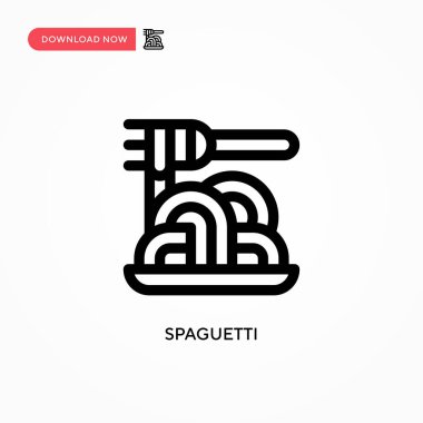 Spaguetti basit vektör simgesi. Web sitesi veya mobil uygulama için modern, basit düz vektör çizimi