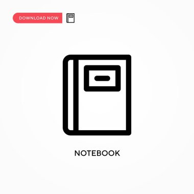 Not Defteri Basit vektör simgesi. Web sitesi veya mobil uygulama için modern, basit düz vektör çizimi