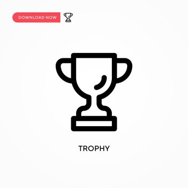 Kupa basit vektör simgesi. Web sitesi veya mobil uygulama için modern, basit düz vektör çizimi