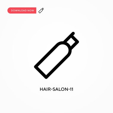 Kuaför salonu 11 basit vektör ikonu. Web sitesi veya mobil uygulama için modern, basit düz vektör çizimi