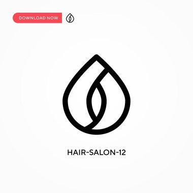 Kuaför salonu-12 Basit vektör simgesi. Web sitesi veya mobil uygulama için modern, basit düz vektör çizimi