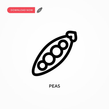 Bezelye Basit vektör simgesi. Web sitesi veya mobil uygulama için modern, basit düz vektör çizimi