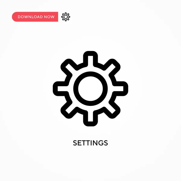 Ayarlar Basit Vektör Simgesi Web Sitesi Veya Mobil Uygulama Için — Stok Vektör