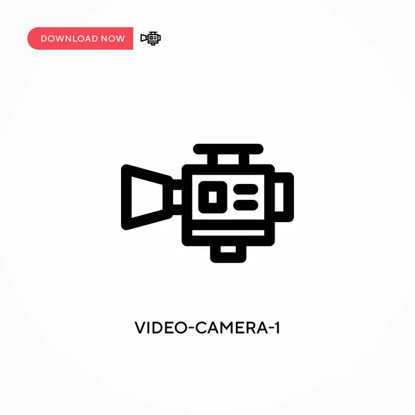 Video Camera Icona Vettoriale Semplice Moderna Semplice Illustrazione Vettoriale Piatta — Vettoriale Stock