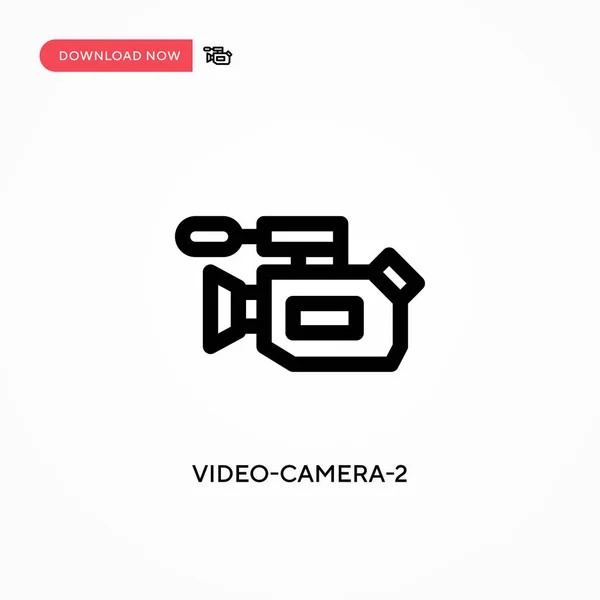 Video Camera Icône Vectorielle Simple Illustration Vectorielle Plate Moderne Simple — Image vectorielle
