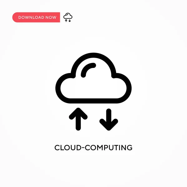 Cloud Computing Simple Vector Icon Modern Simple Flat Vector Illustration — Stock Vector