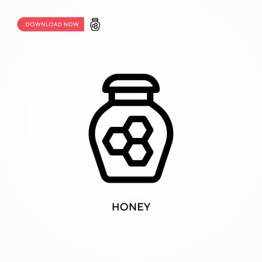 Bal Basit vektör simgesi. Web sitesi veya mobil uygulama için modern, basit düz vektör çizimi