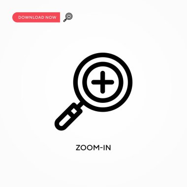 Basit vektör simgesini yakınlaştır. Web sitesi veya mobil uygulama için modern, basit düz vektör çizimi