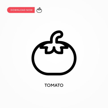 Domates basit vektör simgesi. Web sitesi veya mobil uygulama için modern, basit düz vektör çizimi